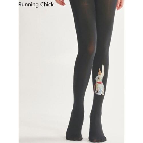 Rabbit Velvet Winter Pattern Pantyhose, Womens Winter Maternity, One Size Legging, Heat Tranfer printing, Dropship, Wholesales