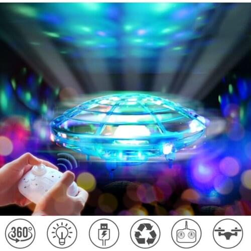 Mini RC Drone UFO Remote Control Hand Sensing Levitation RC Helicopter LED Light Electric Induction Flying Toy Gift for Children
