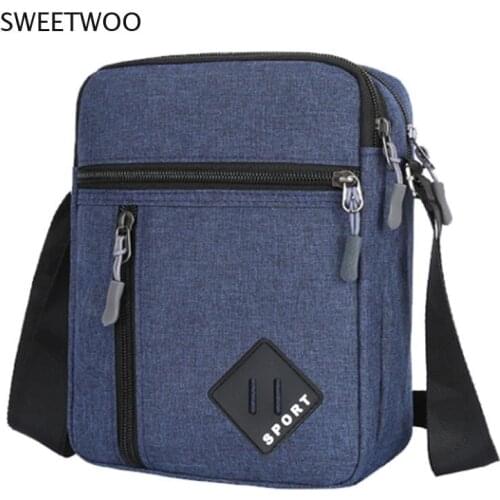 Mens Messenger Bag Crossbody Shoulder Bags Men Small Sling Pack Waterproof Oxford Packs For Work Business Travel Satchel Purse