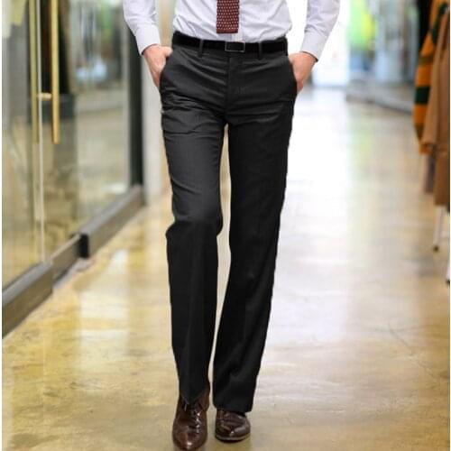 2020 New Spring Autumn Men Suit Pants Formal Business Trousers Elastic Straight Fit Male Smart Casual Long Pants Plus SizeL34