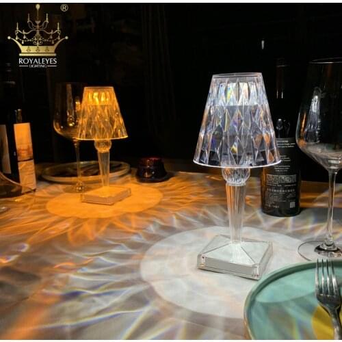 Italian Design Battery Desk Lamp Usb Touch Sensor Bar Light Decor Restaurant Table Lamps Romantic Bedside Lamp Led Night Lights