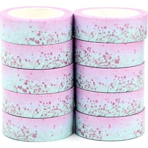 NEW 10pcs/Lot Decorative Spring Pink Peach Blossom Washi Tapes DIY Scrapbooking Planner Adhesive Masking Tape Cute Stationery