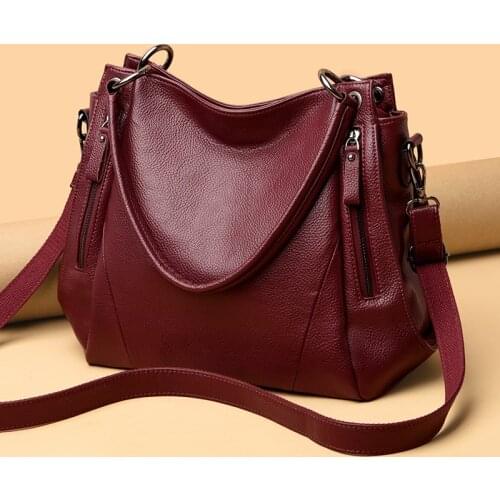 2021 New Female Shoulder Bag Vintage Hand Bag Ladies Leather Top-Handle Bag A Main Luxury Handbags Women Bags Designer