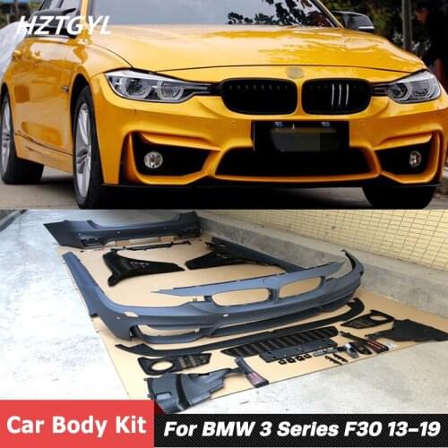 PP Unpainted Front Rear Bumper Side Skirts Car Body Kit For BMW 3 Series F30 320i 316i 318i 328i 330i Modify M3 Style 13-19
