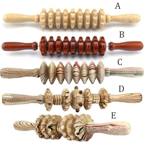 Full Body Muscle Massager Wood Roller Stick Trigger Point Recovery Tool Deep Relax Gear Massage Stick