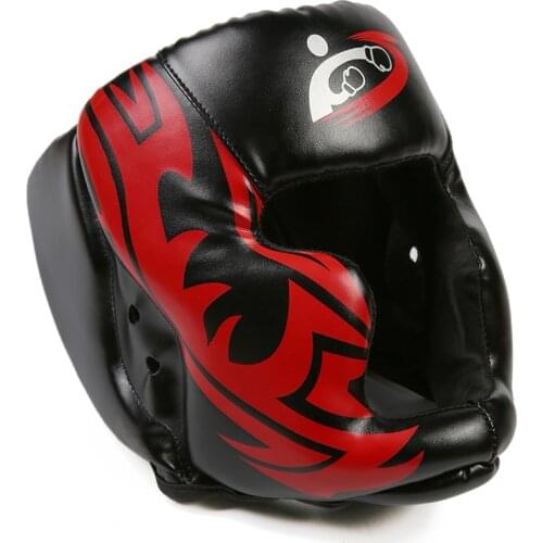 Adjustable Muay Thai Boxing Taekwondo MMA Helmet Head Protector Karate Sparring Kickboxing Protective Headgear
