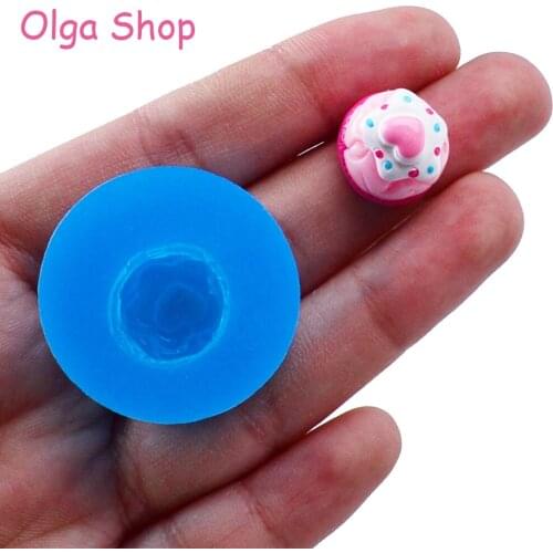 GYL115 15.4mm Ice Cream Silicone Mold Resin Jewelry Pendant Charm Dollhouse Chocolate Candy Fondant Miniature Molds