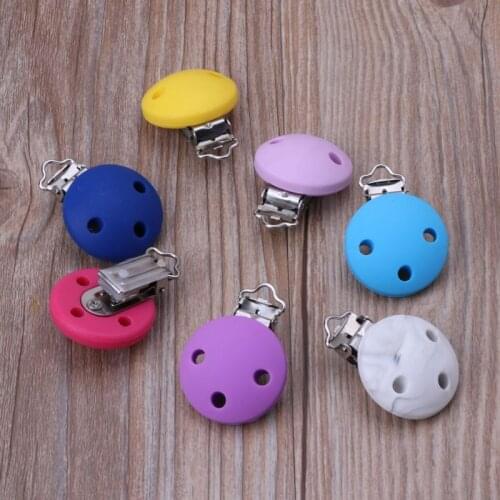 Pacifier Clips Silicone Teething Clip Teether Baby Toys DIY Nursing Jewelry Accessories Pacifier Holder Nipple Clasps Toy