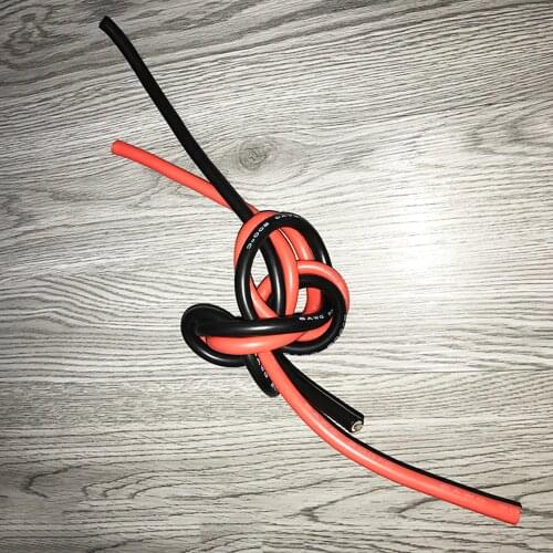 6 AWG Silicone Cable Ultra Flexiable Test Line Cable High Temperature Black Red Heatproof Soft Silicone Silica Gel Wire Cable