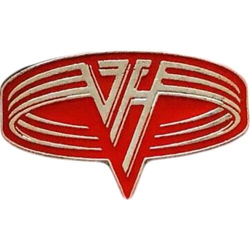 Van Halen logo brooch heavy metal band pin vintage 80s hard rock music fans collection