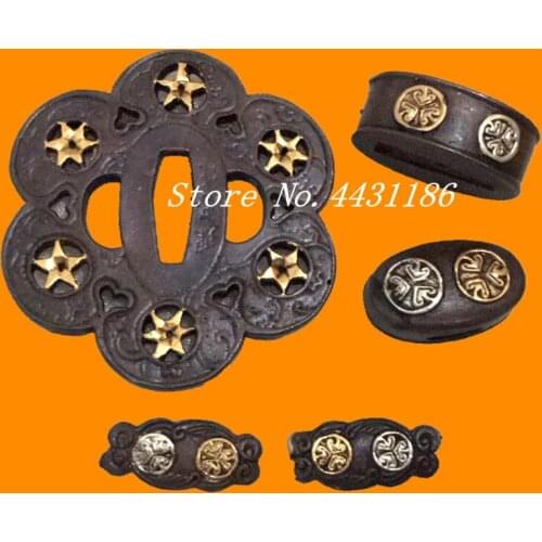 Top Quality Brass Tsuba Guard For Japanese Tsuba Samurai Katana Guard Wakizashi Handmade Metal Crafts Sword DIY Fitting