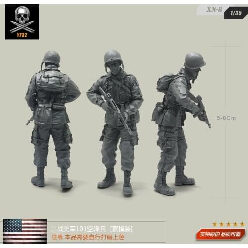 1/35 World War II US 101 Airborne Resident Soldier White Case XN-8