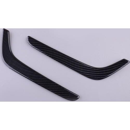 1 Pair Front Fog Light Lamp Eyebrow Trim Carbon Fiber Style Black ABS Fit for Honda CRV 2017 2018 2019 2020