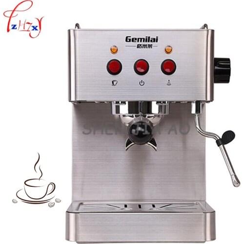 1pc 220V 1450W Commercial Stainless Steel Multi-Function Semi-automatic Italian Coffee Maker 15bar Steam Grilled Coffee Maker