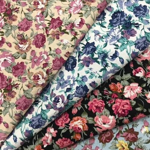 100%Cotton woven printed fabric small flowers cloth DIY Flowers dress clothing shirt skirt Handmade sewing quilting Patchwork