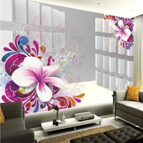 Beibehang 3D wallpaper home decor Photo background space lattice petals Cafe Hotel office large wallcovering wallpaper mural