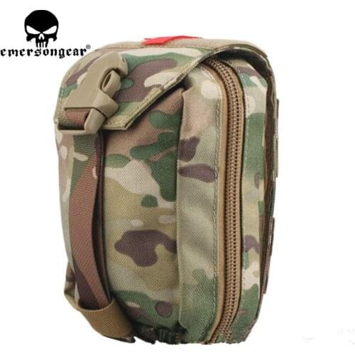 EmersonGe Tactical MOLLE First Aid Kit Pouch EmersonGear Medical Carrier Medic Rip-Away EMT IFAK Survival Bag W/ Zipper Multicam