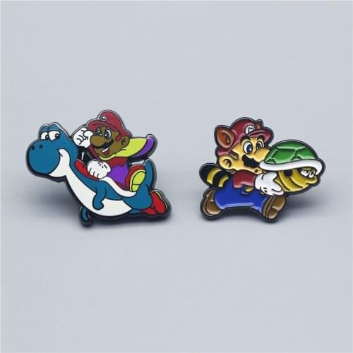 Green Turtle Shell Brooch Cute Cartoon Comic Metal Enamel Badge Denim Jacket Backpack Pin Decoration Childrens Fashion Gift