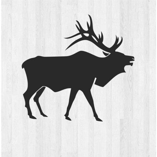 Wild Elk Decal Wild Elk Sticker Wild Animal Decals Wild Animal Stickers Elk Silhouette Hunter Decal Hunting Sticker H041
