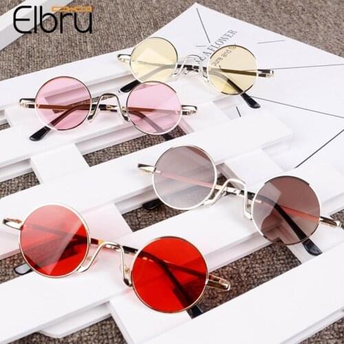 Elbru Fashion Baby Sunglasses Round Frame Sun Glasses Kids Outdoor Ultraviolet-proof Eyeglasses Colorful Eyewear For Girls Boys