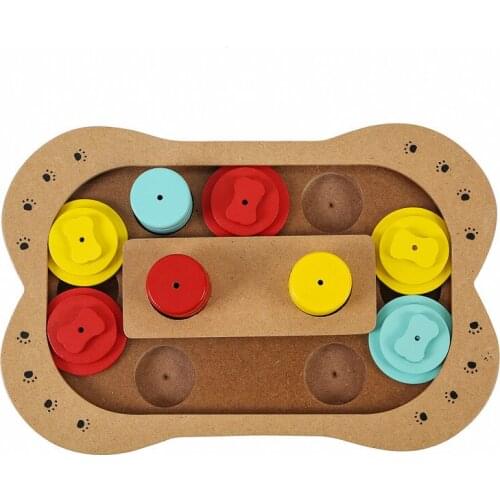 Dog Toys Improve IQ, 2 in 1 Interactive Puzzle Toy for Pet , Slow Feeder Treats Dispenser Interactive Toy to Hide and Seek Food