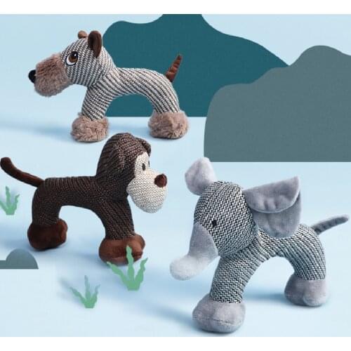 Cleaning Teeth Squeaky Interactive Cartoon Animal Monkey Shaped Cotton Rope Dog Toy Pet Training Products Pet Chew Toys 1 pcs