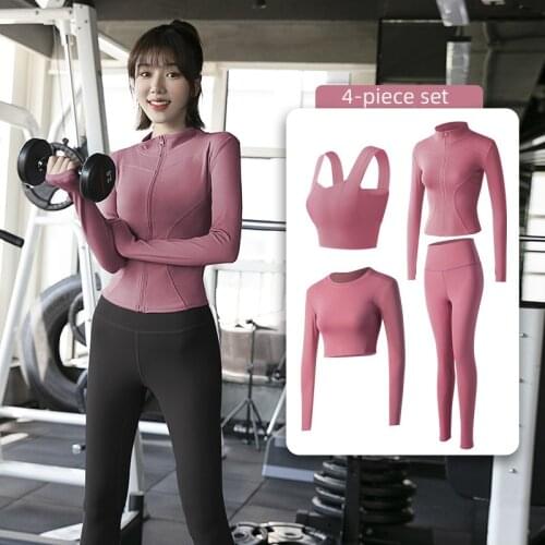 2/3/4 Pcs Fitness Clothing Yoga Sets High Waist Gym Training Sport Set Slimming Workout Clothes Jogging Suits for Women Leggings