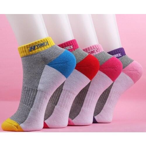 3 Pairs/Lot Badminton Socks Womens Towel bottom Short Socks for Sport girl sweat-absorbent chaussette femme skarpetki damskie