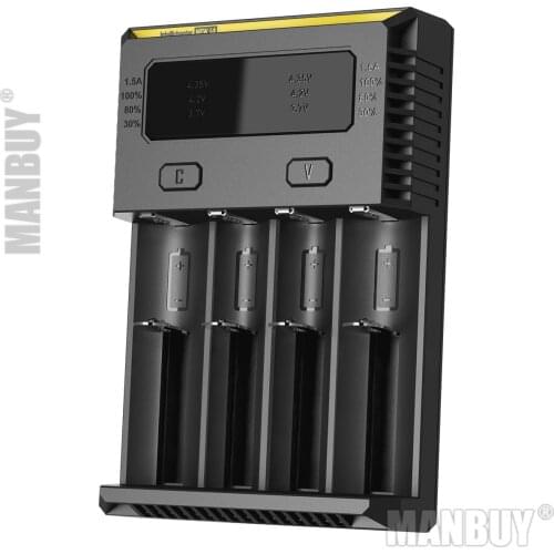 Topsale Nitecore New I4 Battery Automatic Current Select IntelliCharger IMR Ni-MH/Ni-CD Li-ion18650 16340 10440 AAA 14500 26650