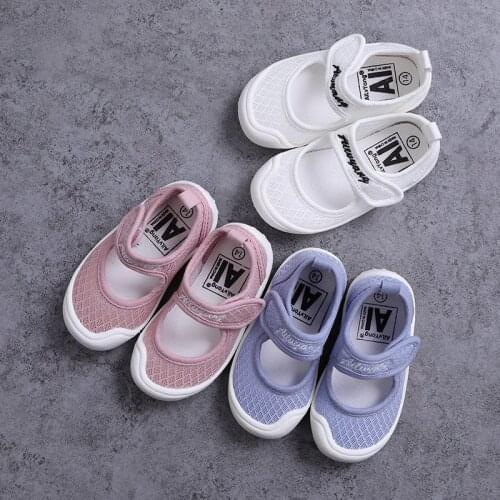 2021 spring and summer new mesh breathable square mouth shoes 1-7 years old boys and girls casual toddler shoes