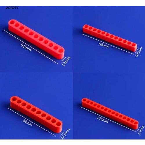 Hex Bit Organiser Plastic Screwdriver Bit Holder Drill Head Storage Case Box Block Compatible with 6.35MM Hex Shank Bits