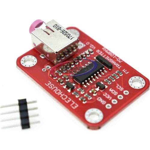 I2C Interface FM Radio Transmitter Module V2.0 Digital Radio Transmitter Board for Arduino TTL MIC VCC SDA SCL 3V 5V