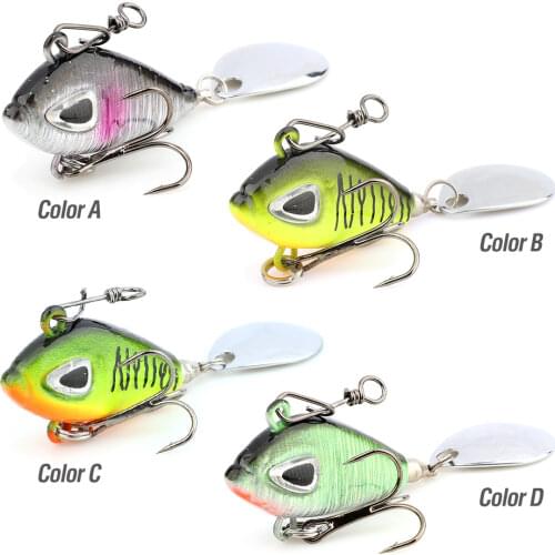 DONQL Metal Spoon Fishing Lures Hard Minnow Lure Wobbler Vibration Crankbait With Treble Fishing Hook Spinner Bait Tools