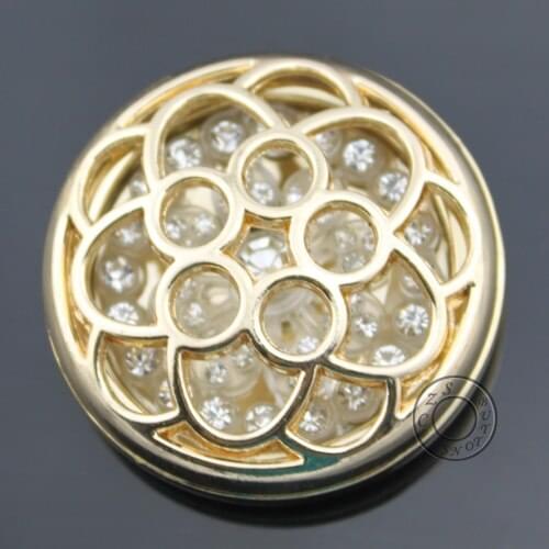 Free Shipping 30mm/38mm Flower Shape Mink Coat AAA Rhinestone Buttons Hollow Out Ladies Buttons