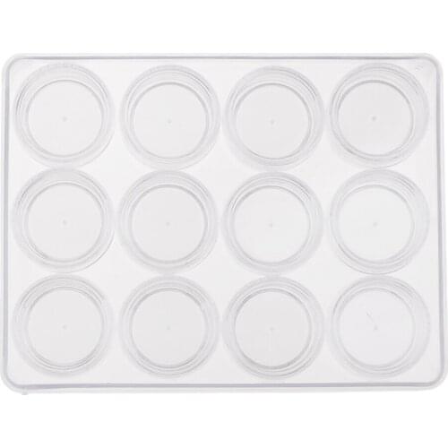 Empty 112 Space Nail Art Tips Decor Rhinestones Beads Storage Clear Box Case