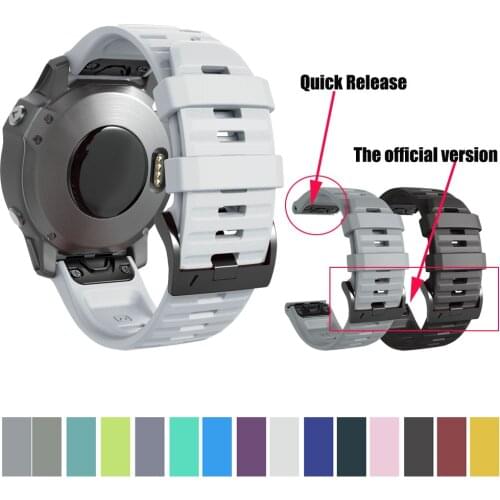 26mm Sport Silicone Watch band Wriststrap for Garmin Fenix 6 6X Pro /5 5X Plus/Fenix3 HR 22mm Easy Fit Quick Release wirstband