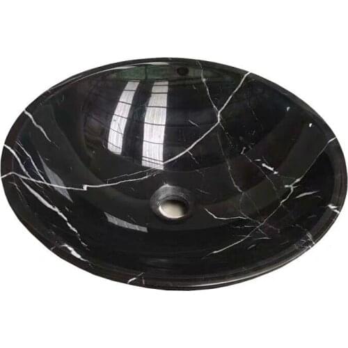Jingdezhen hand maded art bathroom sink basin wash bowl marble black sink