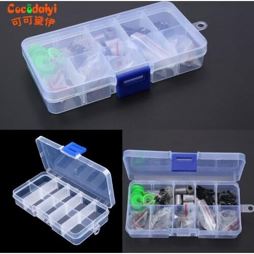 Fishing Lure Hook Bait Storage Adjustable 10 Compartments Plastic Fishing Tackle Box For Fishing Accessories