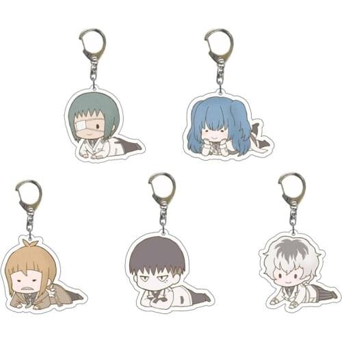 Anime Character Tokyo Ghoul Keychain Acrylic Double Side Key Ring Japan Cartoon Figure Key Chain Kids Key Holder Trinket Gift