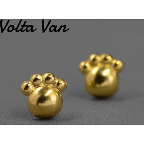 Volta Van Stud Earrings 925 Sterling Silver Cat Paw 2021 New Elegant Fine Jewelry Original Design Trendy Concise Fashion Earring