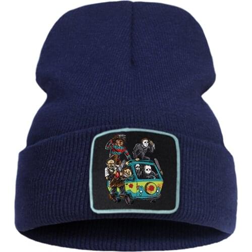 Jason Clown Saw Halloween Bonnet Caps Unisex Thick Knitted Cap Hot Sale Wool Warm Beanie Hats Creative Sports Skullies Hat