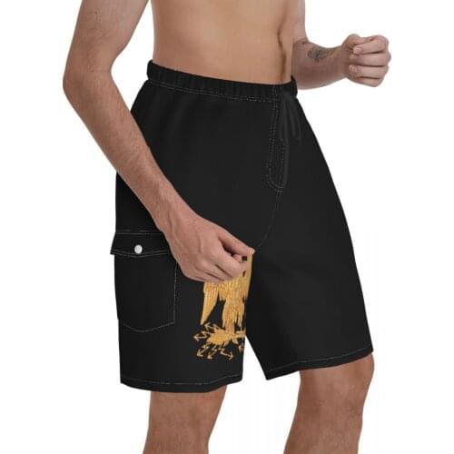 Napoleonic French Imperial Eagle Premium Promo Hawaii Pants Pocket beach pants Beach R324 Breathable Quick Dry Print Funny