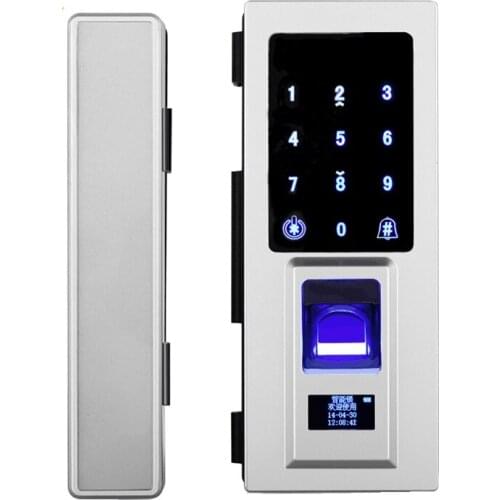 Intelligent Electronic Zinc Alloy Fingerprint Lock for Glass Doors