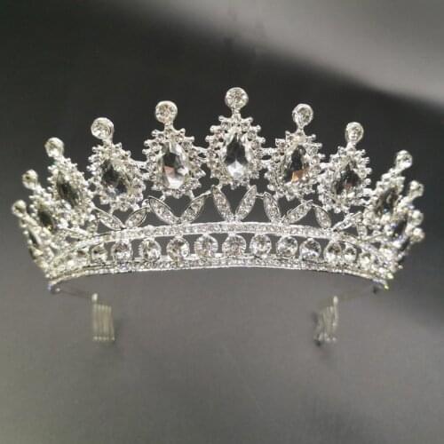 Jeweled Crowns Beautiful Headpiece Wedding Crown Wedding Tiaras Hair Accessories for Prom Birthday Costume Party LXH