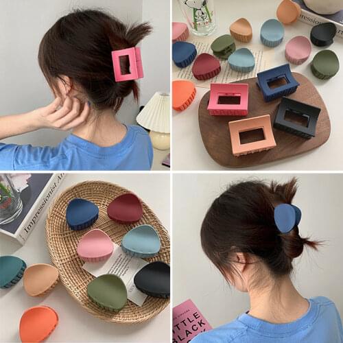 Women Geometric Hair Claw Clamps Mini Hair Clips Solid Color Elegant Barrettes Hairpins Girls Korean Hair Accessories Gifts