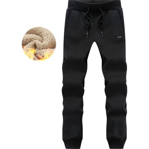 Womens Super Winter Warm Pants Outside Fleece Joggers Thicken Sweatpants Heavyweight Zipper Trousers Streetwear Men 6XL 7XL 8XL