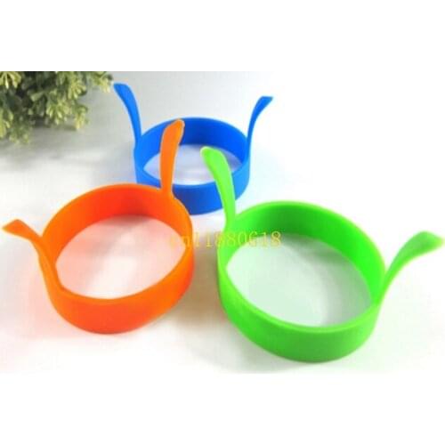 100pcs/lot Free Shipping Kitchen & Dining Gadget Specialty Cookware Round Silicone Egg Rings Poacher Shaper Pancake Ring