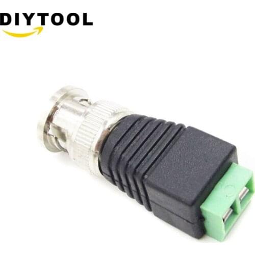 5pcs Mini Coax CAT5 To Camera CCTV BNC Video Balun Connector Adapter POE cctv tester for CCTV Camera Surveillance Accessories