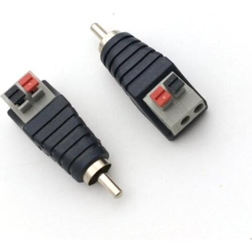 50PCS Switch box terminal block to RCA male for TV Video connector