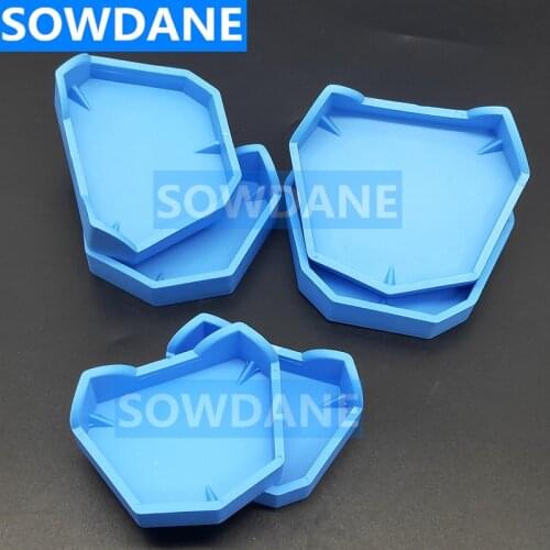 6Pcs/set 3 Sizes Dental Model Base Set Dental Plaster Mold Base Denture Tray Model Dental Lab Former Base Kit rubber Impression